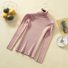 Knit Sweater Women Turtleneck Casual Pure Cashmere Pullover - Cick2Shop