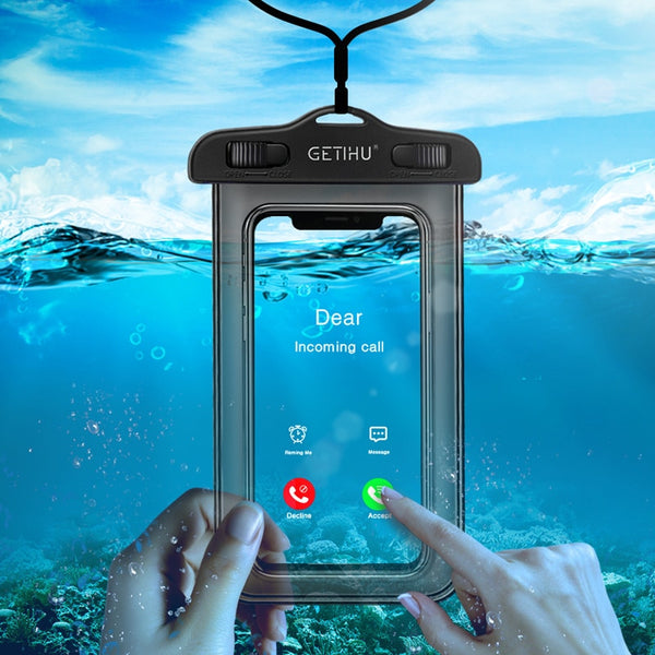 GETIHU Universal Waterproof Case For iPhone X XS MAX 8 7 6 s 5 Plus Cover Pouch Bag Cases For Phone Coque Water proof Phone Case - Cick2Shop