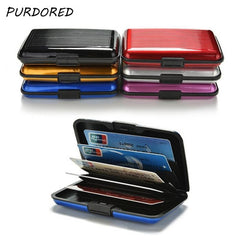 PURDORED 1 Pc Aluminum Bank Card Holder Blocking Hard Case Wallet - Cick2Shop