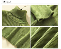 Knit Sweater Women Turtleneck Casual Pure Cashmere Pullover - Cick2Shop