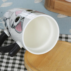 Hot sale 600ml Cartoon creative cat mug With Lid milk coffee mug for tea Porcelain travel Cup - Cick2Shop