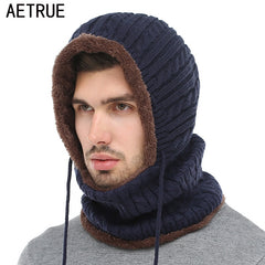 AETRUE Winter Knitted Hat Beanie Men Beany Skullies Beanies - Cick2Shop