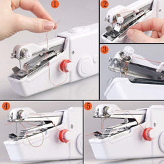 Portable Household Mini Hand Sewing Machine Quick Stitch Sew Needlework Cordless Clothes Fabrics Electronic Sewing Machine - Cick2Shop