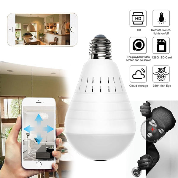 LED Light Camera 960P Wireless Panoramic Light Bulb Camera - Cick2Shop