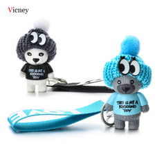 Vicney New Arrival Cute Teddy Bear Key Chain'THIS IS NOT A KOSCHINO TOY'Bear KeyChain Animal Pattern Key Holder For Girl Friend - Cick2Shop