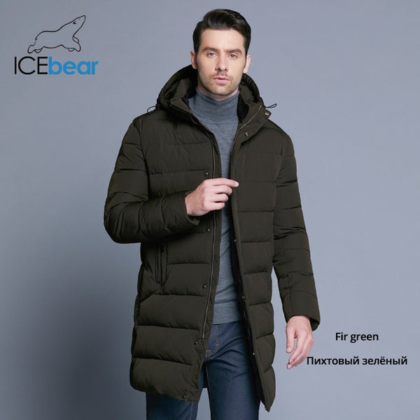 ICEbear 2019 Winter Jacket Men Hat Detachable Warm Coat Causal Parkas Cotton Padded Winter Jacket Men Clothing MWD18821D - Cick2Shop