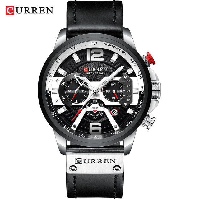 CURREN Casual Sport Watches for Men Blue Top Brand Luxury Military Leather Wrist Watch - Cick2Shop