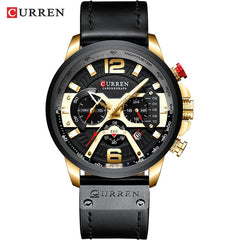 CURREN Casual Sport Watches for Men Blue Top Brand Luxury Military Leather Wrist Watch - Cick2Shop