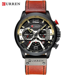 CURREN Casual Sport Watches for Men Blue Top Brand Luxury Military Leather Wrist Watch - Cick2Shop