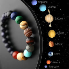 Natural Crystal Stone Beads Bracelet Universe Eight Plants Galaxy Solar System Bracelets for Men or Women Dropship - Cick2Shop