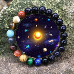 Natural Crystal Stone Beads Bracelet Universe Eight Plants Galaxy Solar System Bracelets for Men or Women Dropship - Cick2Shop