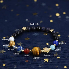 Natural Crystal Stone Beads Bracelet Universe Eight Plants Galaxy Solar System Bracelets for Men or Women Dropship - Cick2Shop