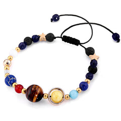 Natural Crystal Stone Beads Bracelet Universe Eight Plants Galaxy Solar System Bracelets for Men or Women Dropship - Cick2Shop