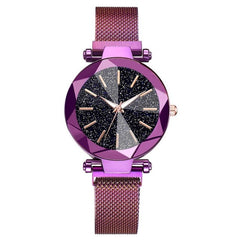 Luxury Starry Sky Stainless Steel Mesh Bracelet Watches For Women Crystal Analog Quartz Wristwatches Ladies Sports Dress Clock - Cick2Shop