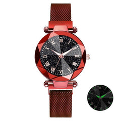 Luxury Starry Sky Stainless Steel Mesh Bracelet Watches For Women Crystal Analog Quartz Wristwatches Ladies Sports Dress Clock - Cick2Shop