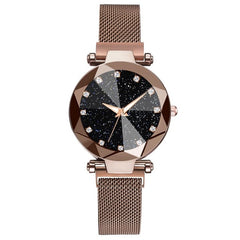 Luxury Starry Sky Stainless Steel Mesh Bracelet Watches For Women Crystal Analog Quartz Wristwatches Ladies Sports Dress Clock - Cick2Shop