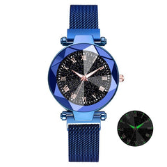 Luxury Starry Sky Stainless Steel Mesh Bracelet Watches For Women Crystal Analog Quartz Wristwatches Ladies Sports Dress Clock - Cick2Shop