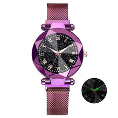 Luxury Starry Sky Stainless Steel Mesh Bracelet Watches For Women Crystal Analog Quartz Wristwatches Ladies Sports Dress Clock - Cick2Shop