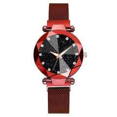 Luxury Starry Sky Stainless Steel Mesh Bracelet Watches For Women Crystal Analog Quartz Wristwatches Ladies Sports Dress Clock - Cick2Shop