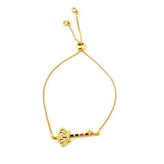 Hot Gold Zirconia Bracelet&bangle Women's Rainbow Shell Bracelet Luxury Adjustable heart Evil Eye Snake Chain Bracelet - Cick2Shop