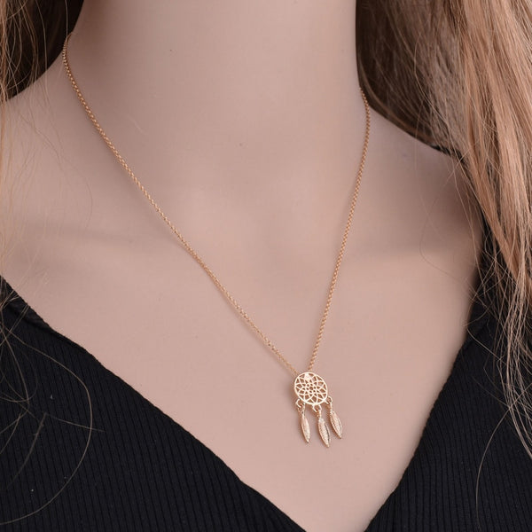 New fashion dream catcher series Jewelry necklace Exquisite alloy hollow pendant necklace Popular chain collares Gifts women2019 - Cick2Shop