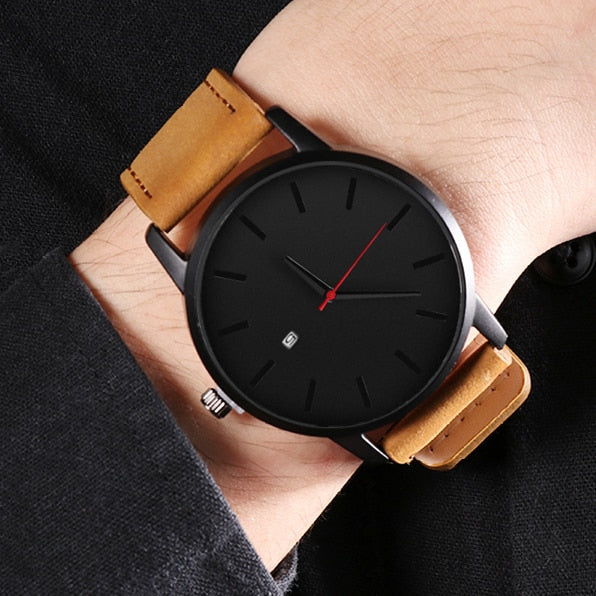 Men's Watches Fashion Leather Quartz Watch Men Casual Sports Male erkek kol saati Wristwatch Montre Hombre Relogio Masculino - Cick2Shop