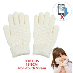 Winter Touch Screen Gloves Women Men Warm Stretch Knit Mittens Imitation Wool Full Finger Guantes Female Crochet Luvas Thicken - Cick2Shop