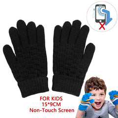 Winter Touch Screen Gloves Women Men Warm Stretch Knit Mittens Imitation Wool Full Finger Guantes Female Crochet Luvas Thicken - Cick2Shop