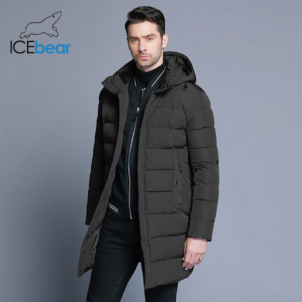 ICEbear 2019 Winter Jacket Men Hat Detachable Warm Coat Causal Parkas Cotton Padded Winter Jacket Men Clothing MWD18821D - Cick2Shop