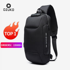 OZUKO 2019 New Multifunction Crossbody Bag for Men Anti-theft Shoulder Messenger Bags Male Waterproof Short Trip Chest Bag Pack - Cick2Shop