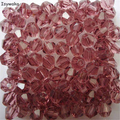 Isywaka Sale Red copper Color 100pcs 4mm Bicone Austria Crystal Beads charm Glass Bead Loose Spacer Bead for DIY Jewelry Making - Cick2Shop