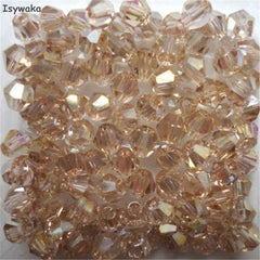 Isywaka Sale Red copper Color 100pcs 4mm Bicone Austria Crystal Beads charm Glass Bead Loose Spacer Bead for DIY Jewelry Making - Cick2Shop