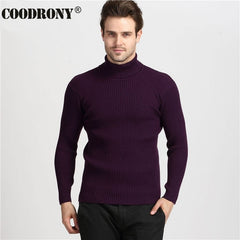 COODRONY Winter Thick Warm Cashmere Sweater Men Turtleneck Mens Sweaters Slim Fit Pullover Men Classic Wool Knitwear Pull Homme - Cick2Shop