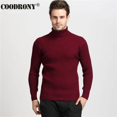 COODRONY Winter Thick Warm Cashmere Sweater Men Turtleneck Mens Sweaters Slim Fit Pullover Men Classic Wool Knitwear Pull Homme - Cick2Shop