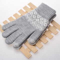 Winter Touch Screen Gloves Women Men Warm Stretch Knit Mittens Imitation Wool Full Finger Guantes Female Crochet Luvas Thicken - Cick2Shop