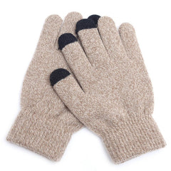 Winter Touch Screen Gloves Women Men Warm Stretch Knit Mittens Imitation Wool Full Finger Guantes Female Crochet Luvas Thicken - Cick2Shop