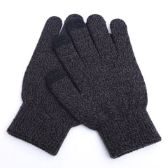 Winter Touch Screen Gloves Women Men Warm Stretch Knit Mittens Imitation Wool Full Finger Guantes Female Crochet Luvas Thicken - Cick2Shop