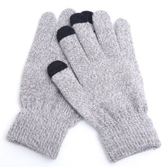 Winter Touch Screen Gloves Women Men Warm Stretch Knit Mittens Imitation Wool Full Finger Guantes Female Crochet Luvas Thicken - Cick2Shop