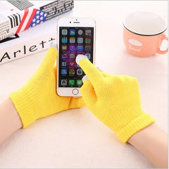 Winter Touch Screen Gloves Women Men Warm Stretch Knit Mittens Imitation Wool Full Finger Guantes Female Crochet Luvas Thicken - Cick2Shop