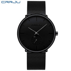 Crrju Fashion Mens Watches Top Brand Luxury Quartz Watch Men Casual Slim Mesh Steel Waterproof Sport Watch Relogio Masculino - Cick2Shop