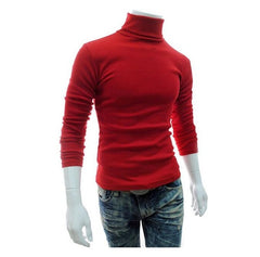 2019 New Autumn Winter Men'S Sweater Men'S Turtleneck Solid Color Casual Sweater Men's Slim Fit Brand Knitted Pullovers - Cick2Shop