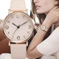 Top Style Fashion Women's Luxury Leather Band Analog Quartz WristWatch Golden Ladies Watch Women Dress Reloj Mujer Black Clock - Cick2Shop