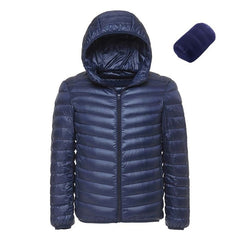 2019 Men Hooded ultraLight White Duck Down Jacket Warm Jacket Line Portable Package men pack jacket - Cick2Shop