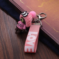 Vicney New Arrival Cute Teddy Bear Key Chain'THIS IS NOT A KOSCHINO TOY'Bear KeyChain Animal Pattern Key Holder For Girl Friend - Cick2Shop