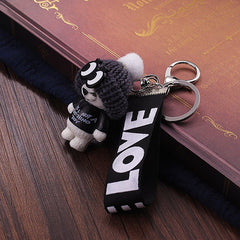 Vicney New Arrival Cute Teddy Bear Key Chain'THIS IS NOT A KOSCHINO TOY'Bear KeyChain Animal Pattern Key Holder For Girl Friend - Cick2Shop